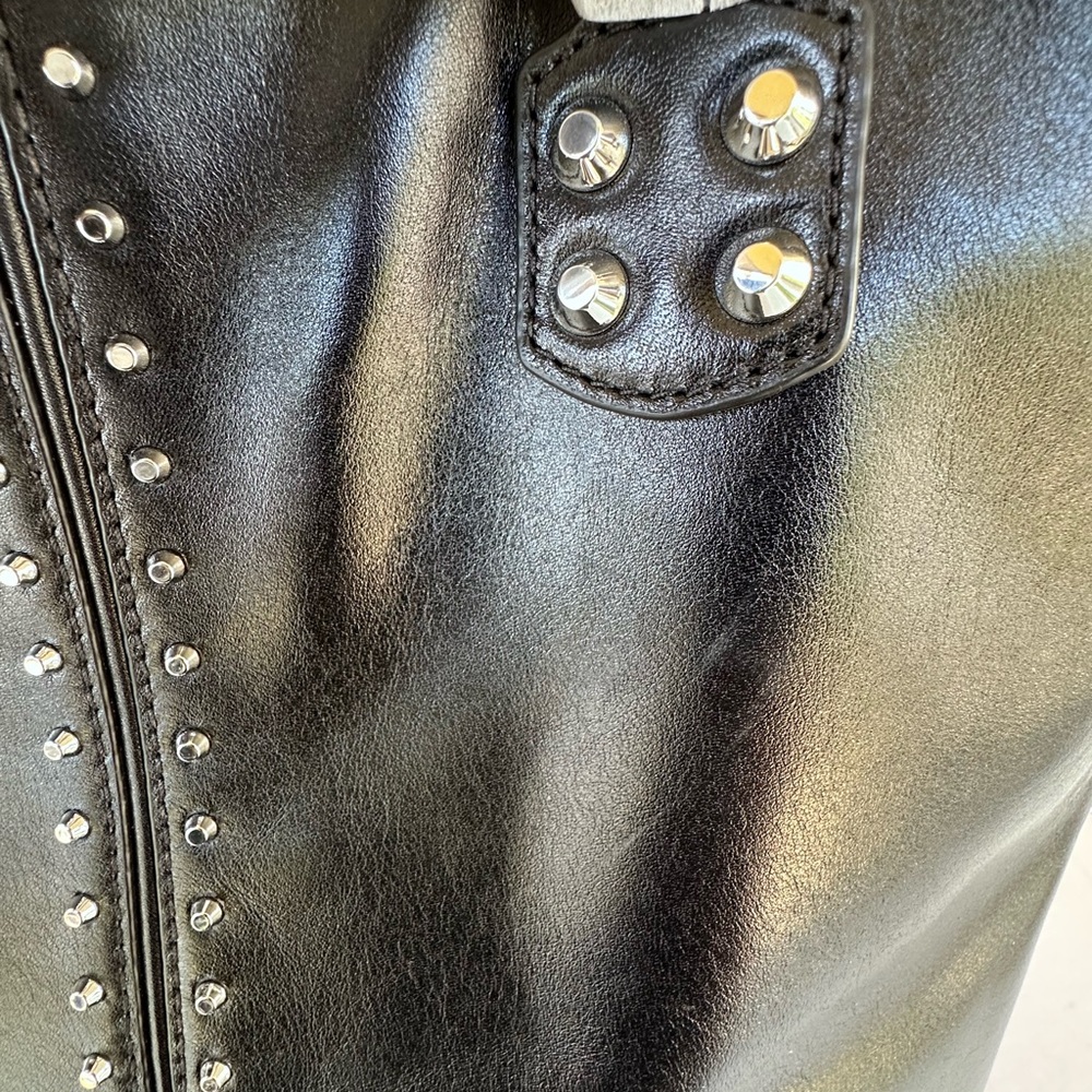 Michael Kors Astor Large Studded Leather Tote Bag Color Black ✨New With Tags - Picture 12 of 13